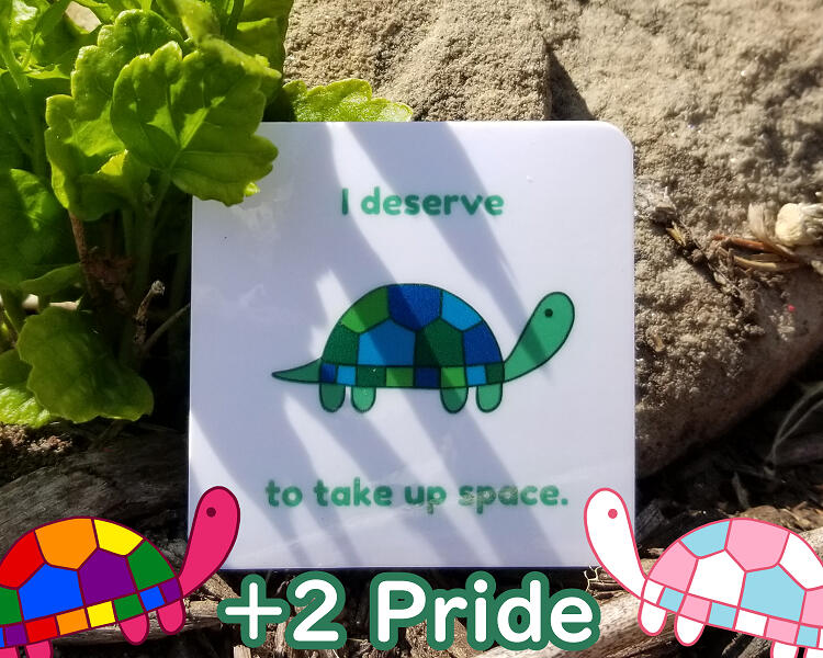 Take Up Space Turtle Sticker